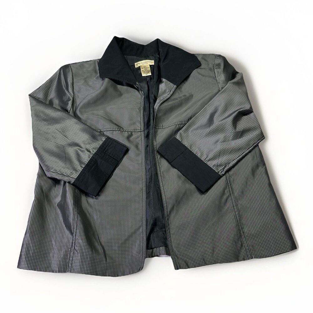 Patrick Christopher Petite Jacket 10P Black Check Minimalist Career